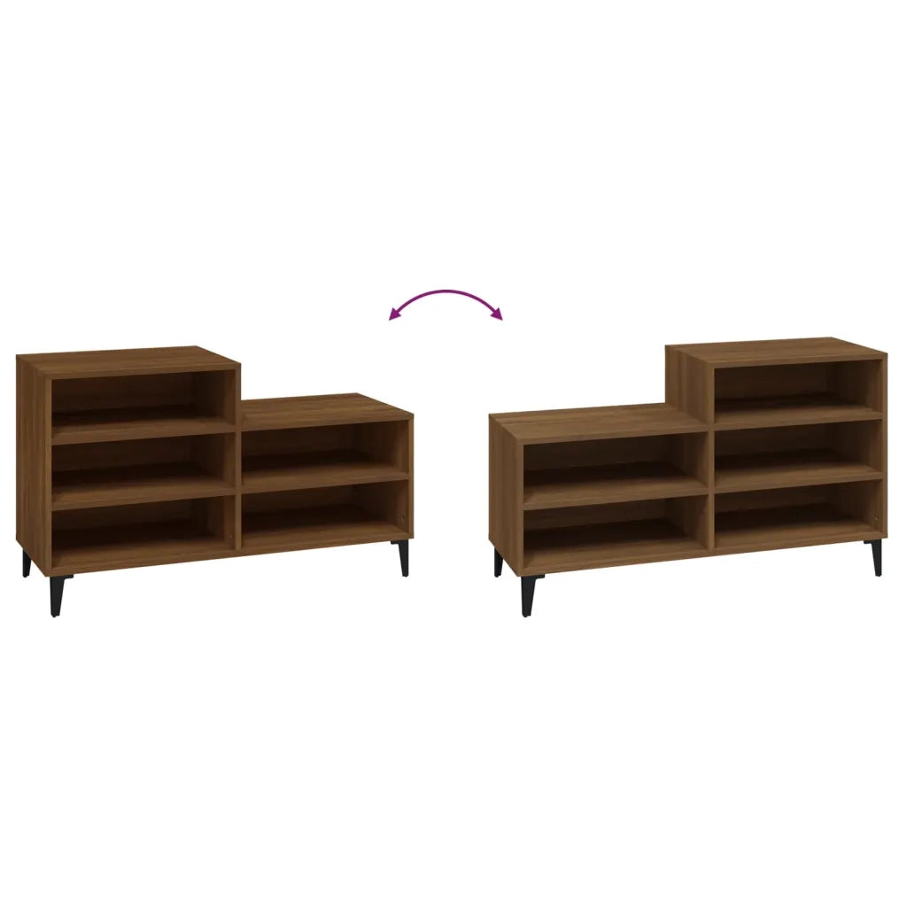 Scarpiera | Mobile per scarpe Rovere Marrone 102x36x60 cm in Legno Multistrato