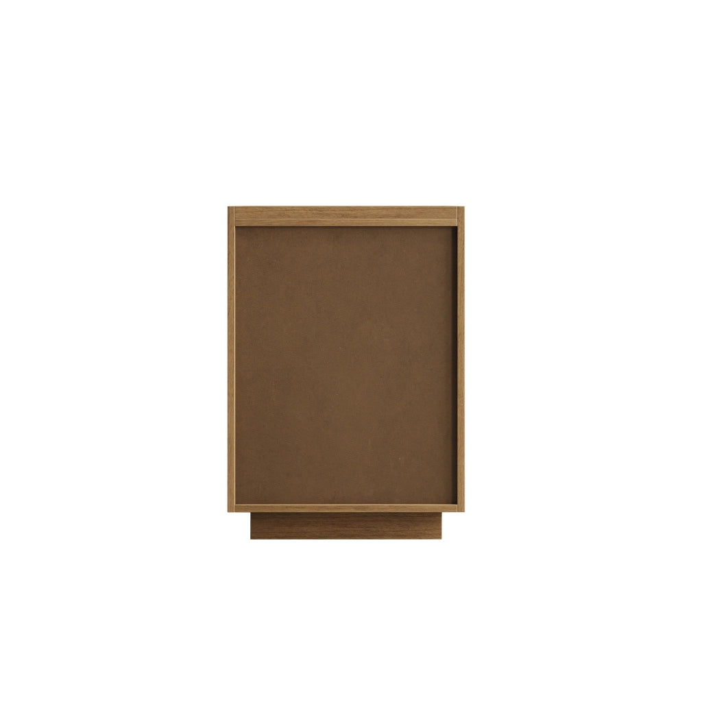 Comodino con 2 cassetti senza maniglie, in MDF e pannello truciolare, per camera da letto, rovere, 38 × 48 × 55 cm