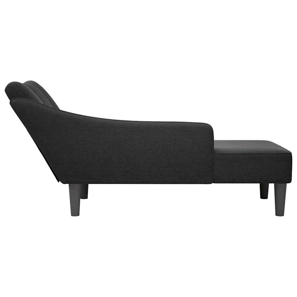 Sdraio con Bracciolo Destro in Tessuto Nero CFW1693592
