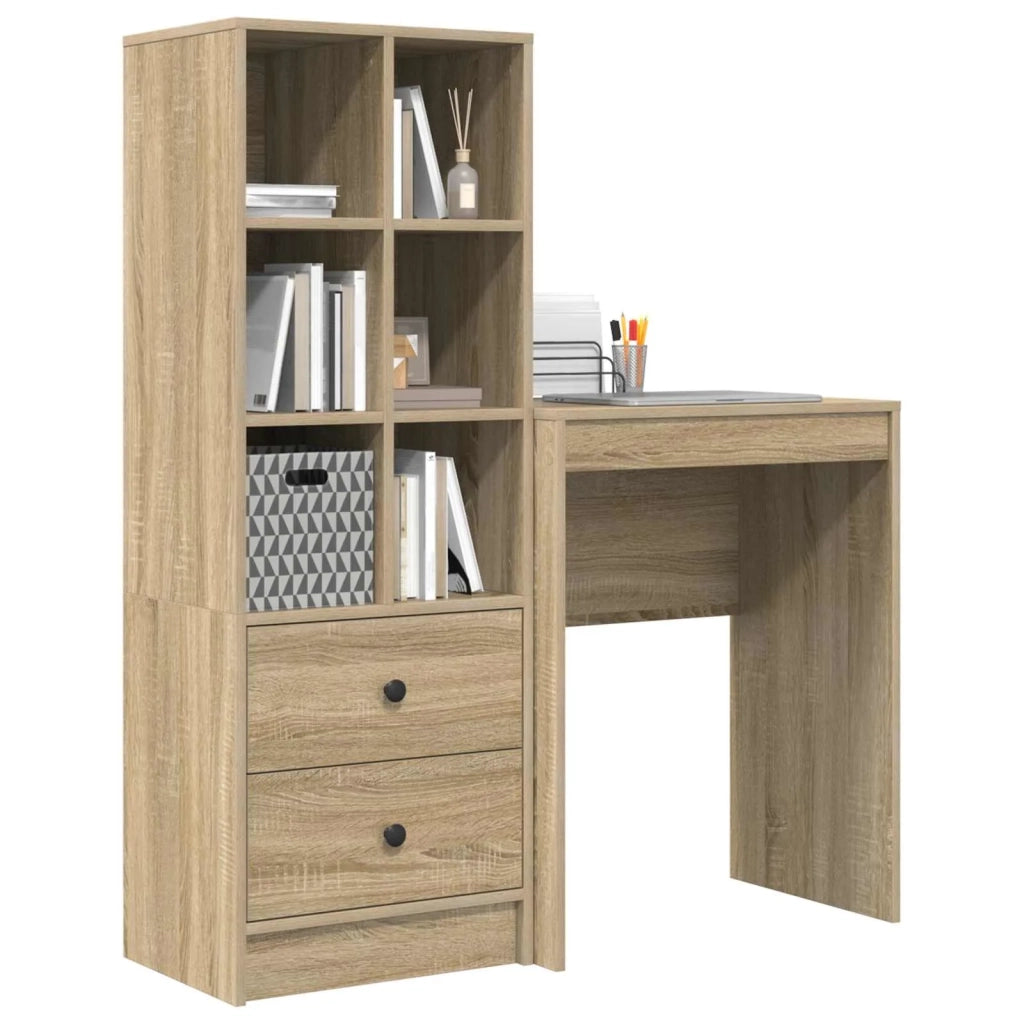 Scrivania con cassetto con lo scaffale 2 pcs Rovere Sonoma 3337299