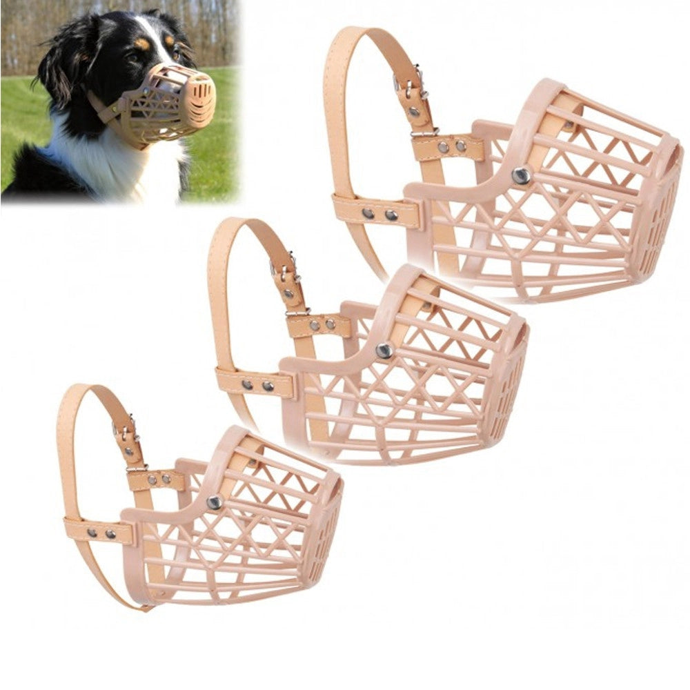 Trade Shop - Museruola A Cestello In Plastica Per Cani Di Piccola Media Grande Taglia Sicura -    Xl