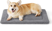 Matassa per Cani di Medie Dimensioni - 74x46 cm, Cuscino per Cani di Medie Dimensioni con Schiuma di Alta Densità, Placca Sherpa in Plush, Lavabile, Grigio