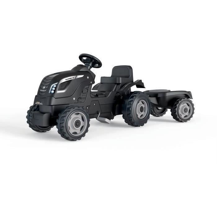 Smoby Farmer XL Pedal Tractor + Trailer - Nero