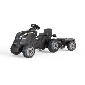 Smoby Farmer XL Pedal Tractor + Trailer - Nero