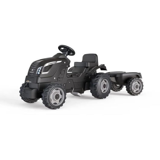 Smoby Farmer XL Pedal Tractor + Trailer - Nero