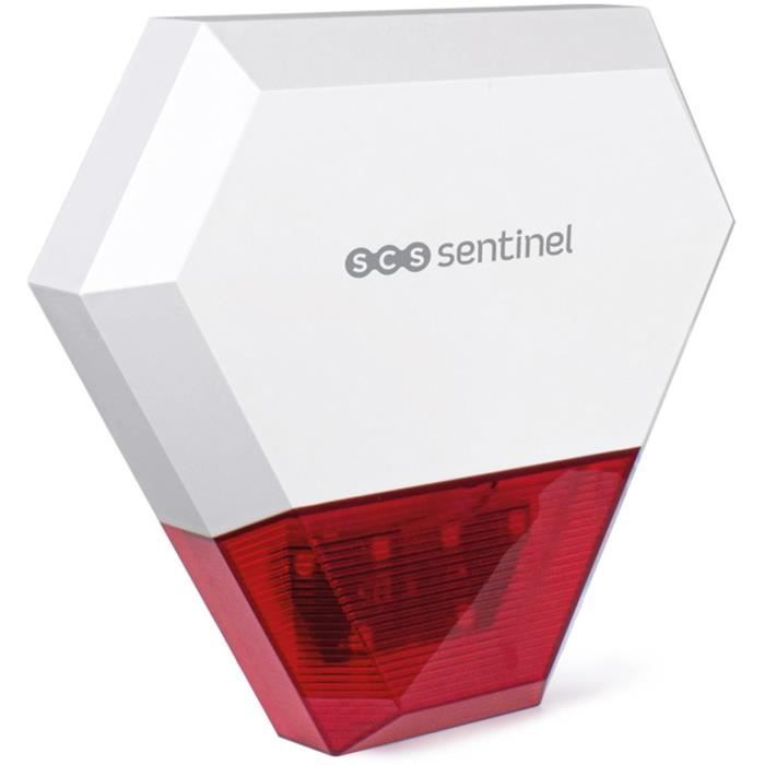 Sirena da esterno cablata aggiuntiva KitAlarm - SCS SENTINEL - Portata 80m - Allarme sonoro e luminoso