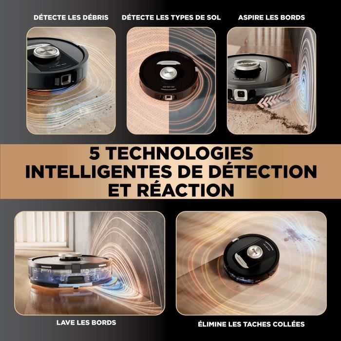 Shark RV2800ZEEU PowerDetect NeverTouch Pro 2-in-1 Robot Aspirapolvere e Lavapavimenti - Auto-Svuotamento - Auto-Riempimento - Auto-Pulizia