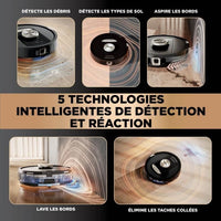 Shark RV2800ZEEU PowerDetect NeverTouch Pro 2-in-1 Robot Aspirapolvere e Lavapavimenti - Auto-Svuotamento - Auto-Riempimento - Auto-Pulizia