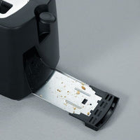 Severin AT2287 Grille-Pain 700 W, fino a 2 fette, grado di doratura regolabile, supporto per pasticcini, espulsione automatica, nero