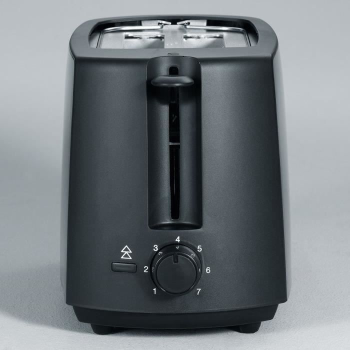 Severin AT2287 Grille-Pain 700 W, fino a 2 fette, grado di doratura regolabile, supporto per pasticcini, espulsione automatica, nero