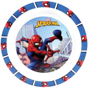 Set di stoviglie - FUN HOUSE - SPIDERMAN - Bicchiere, piatto 22 cm e 16 cm, posate, borraccia e snack box