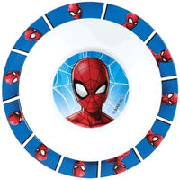 Set di stoviglie - FUN HOUSE - SPIDERMAN - Bicchiere, piatto 22 cm e 16 cm, posate, borraccia e snack box