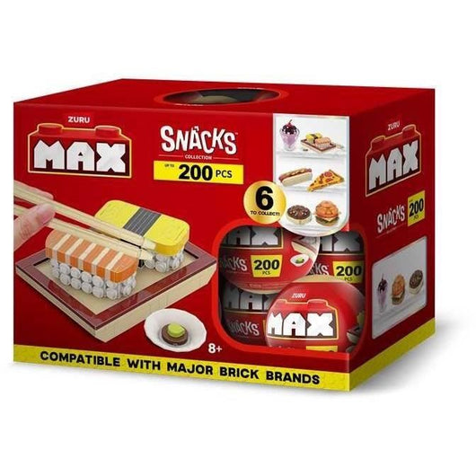 Set di costruzioni - ZURU - Snack - 200 pezzi max - 6 snack - Hamburger, gelato o sushi
