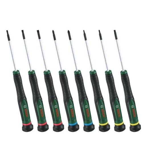 Set di cacciaviti Bosch da 8 pezzi (per fai da te/modellismo/artigianato, punte precise e magnetiche PH/TX/HEX/Slotted)