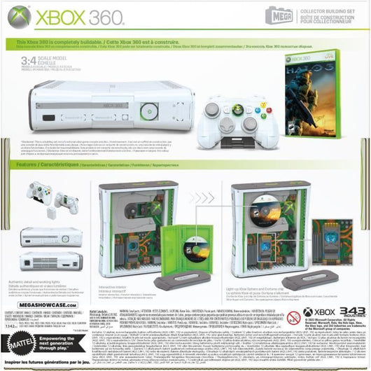 Set di costruzione - MEGA - Replica Xbox 360 - 1342 pezzi - Controller con LED - Per adulti
