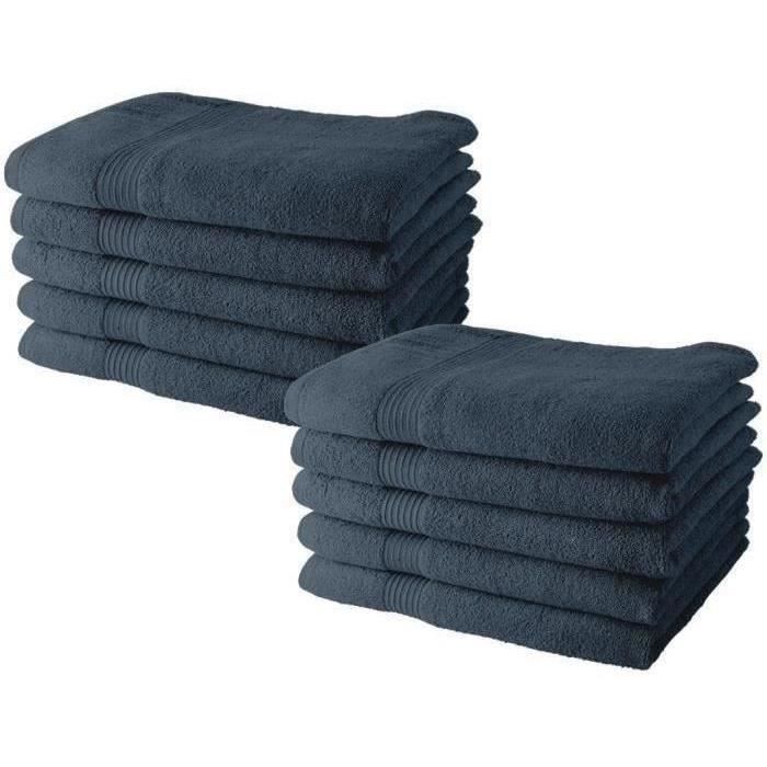 Set di 10 asciugamani TODAY 50x90 cm 100% cotone - Denim