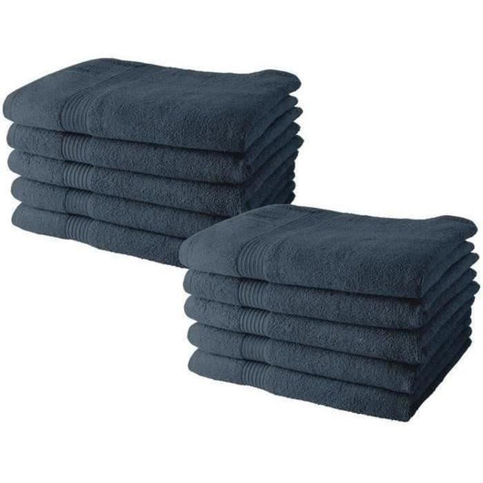 Set di 10 asciugamani TODAY 50x90 cm 100% cotone - Denim