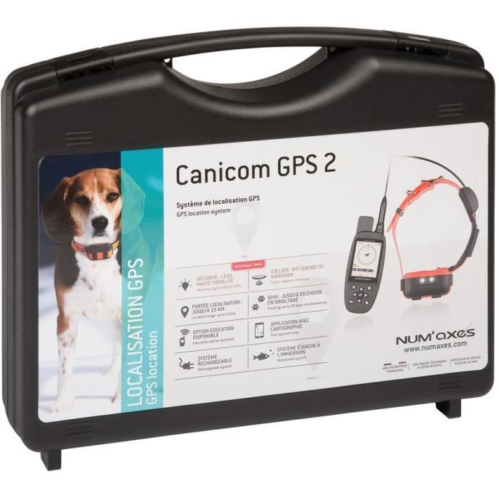 Set completo localizzatore GPS - NUM'AXES - CANICOM GPS 2 - Nero / Arancione