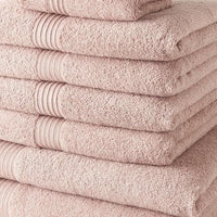 Set 4 Asciugamani Bagno TODAY 30x50 + 4 Asciugamani Bagno 50x90 + 2 Teli Bagno 70x130 cm 100% Cotone - Rosa Sabbia