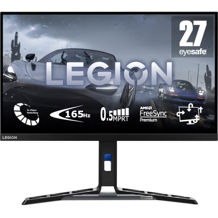 Schermo per PC da gioco LENOVO Legion Y27-30 - 27 FHD 1920x1080 IPS - 165 Hz - 0,5 ms - HDMI - Porta Diplay - Hub USB - AMD FreeSync Premium