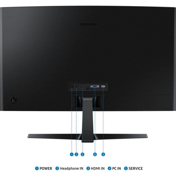 Schermo PC - SAMSUNG - S24D366GAU - 24 FHD 1800R - Pannello VA - 100Hz - 4ms - 1 HDMI - Inclinabile - Nero