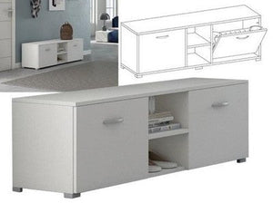 SCARPIERA INGRESSO 2 ANTE BIANCA NOBILITATO MELAMINICO - L120xP40xH42 CM