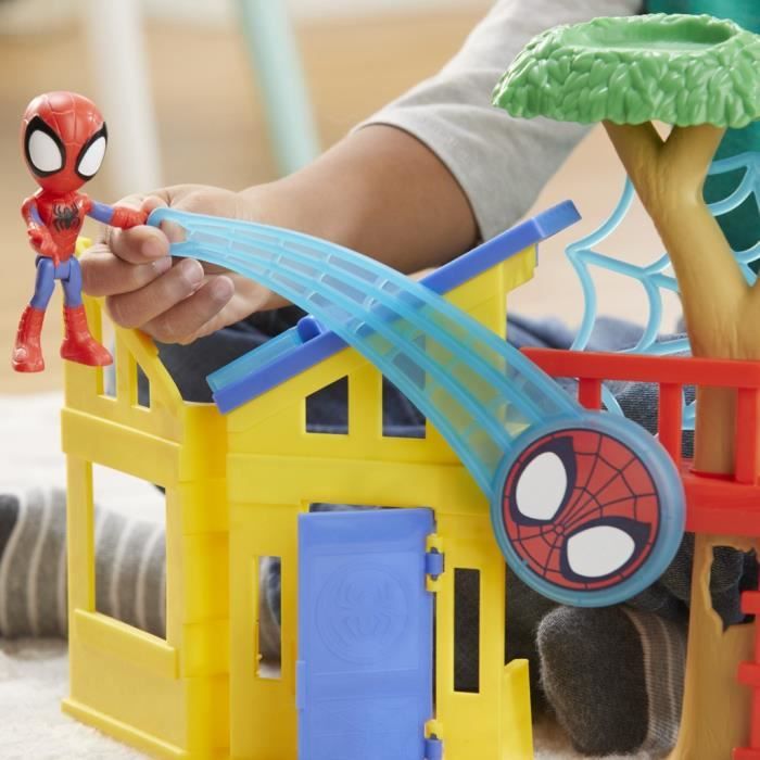 Scatola area giochi Spidey con statuetta Spidey da 10 cm, per bambini di 3 anni, Marvel Spidey e i suoi amici straordinari