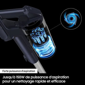 SAMSUNG VS15A6031R4 - Aspirapolvere elettrico 150 AW - Aspirazione multiciclonica JET 60 - Filtrazione HEPA - Autonomia 40min