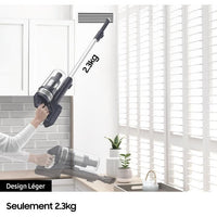 SAMSUNG VS15A6031R4 - Aspirapolvere elettrico 150 AW - Aspirazione multiciclonica JET 60 - Filtrazione HEPA - Autonomia 40min