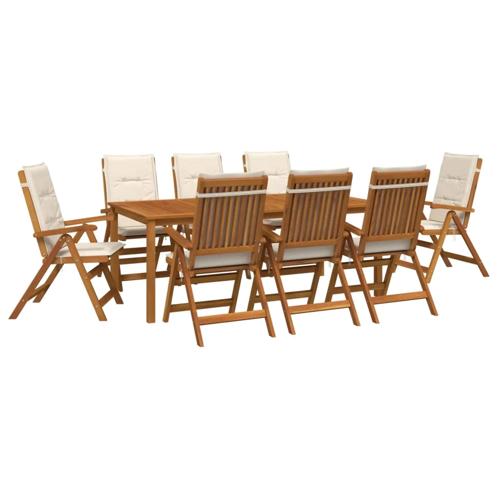 Set da pranzo da giardino da 9 pezzi Naturale 3434584