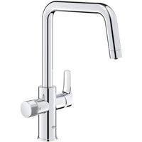 Rubinetto cucina con filtro - Cromo - Filtrazione acqua - Bocca alta a U - Rotazione 150 - GROHE Blue Pure Start - 30595000