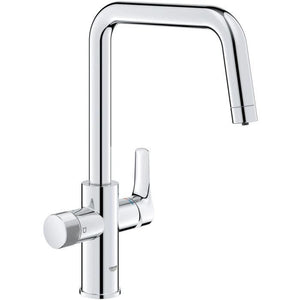 Rubinetto cucina con filtro - Cromo - Filtrazione acqua - Bocca alta a U - Rotazione 150 - GROHE Blue Pure Start - 30595000