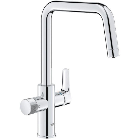 Rubinetto cucina con filtro - Cromo - Filtrazione acqua - Bocca alta a U - Rotazione 150 - GROHE Blue Pure Start - 30595000