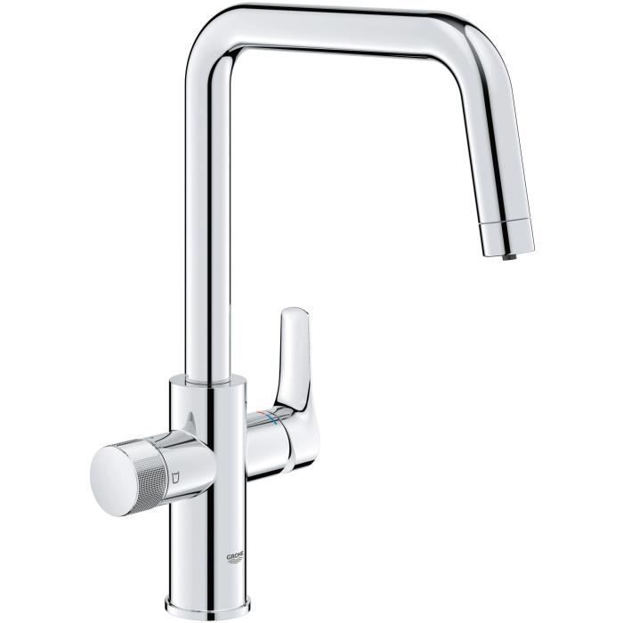 Rubinetto cucina con filtro - Cromo - Filtrazione acqua - Bocca alta a U - Rotazione 150 - GROHE Blue Pure Start - 30595000