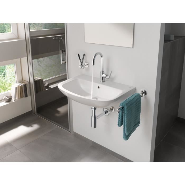 Rubinetto da bagno - GROHE Start Flow - Miscelatore monocomando - Taglia L - Cromo - Risparmio idrico - 23811000
