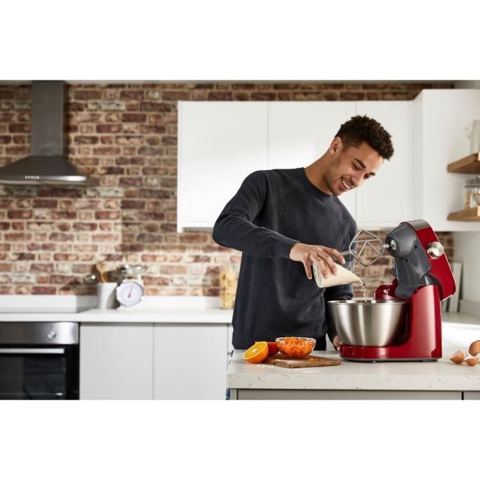 Robot da pasticceria multifunzione compatto - KENWOOD - KHC290A.E0RD - 1000 W - Ciotola da 4,3 L - Rosso