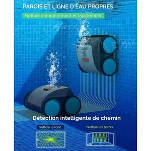 Robot aspirapolvere autonomo BESTWAY Aquaglide per piscine a fondo piatto 3,5 x 5 m, batteria ricaricabile