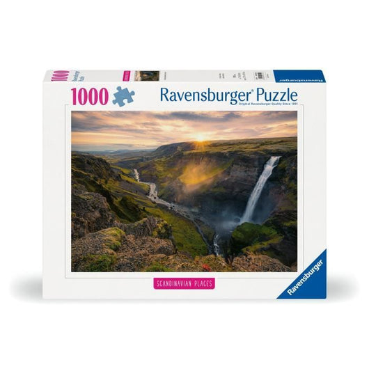 Ravensburger-Puzzle da 1000p-La Cascata Háifoss, Islanda (In evidenza)-Adulti e Bambini-Età 14-Puzzle di Qualità Premium-12000110