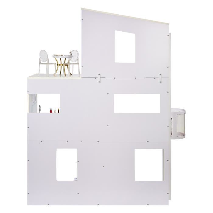 Rainbow High Townhouse - Casa in legno di 3 piani e 6 camere - Ascensore funzionale e mobili mobili