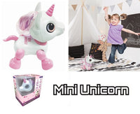 Power Unicorn Mini - Robot unicorno con effetti luminosi e sonori, controllo con clic manuale, ripetizione