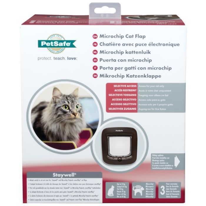 Porta per gatti con microchip PETSAFE - Marrone