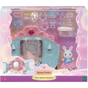 Playset - SYLVANIAN FAMILIES - Vestizione Principessa - Carrozza e Ragazza Coniglio delle Nevi