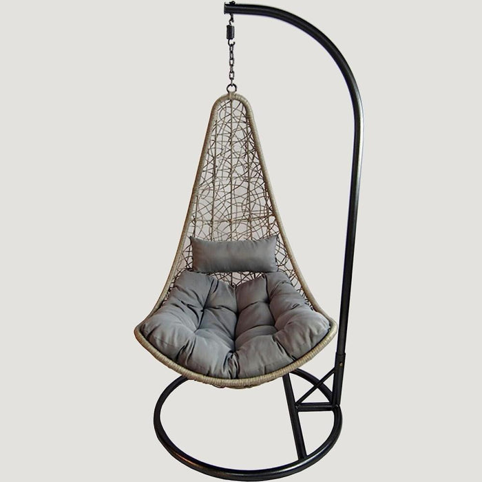 POLTRONA DONDOLO sospesa da giardino in rattan con cuscino 95X195H relax