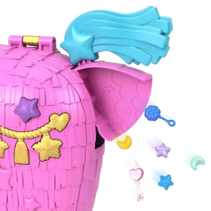 Polly Pocket-Gli unicorni stanno organizzando una scatola per feste con 2 minifigure HYD96