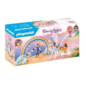 PLAYMOBIL 71361 Cavallo alato da decorare - Princess Magic - Con una principessa, un cavaliere e un arcobaleno da decorare - Dai 4 anni in su
