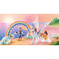 PLAYMOBIL 71361 Cavallo alato da decorare - Princess Magic - Con una principessa, un cavaliere e un arcobaleno da decorare - Dai 4 anni in su