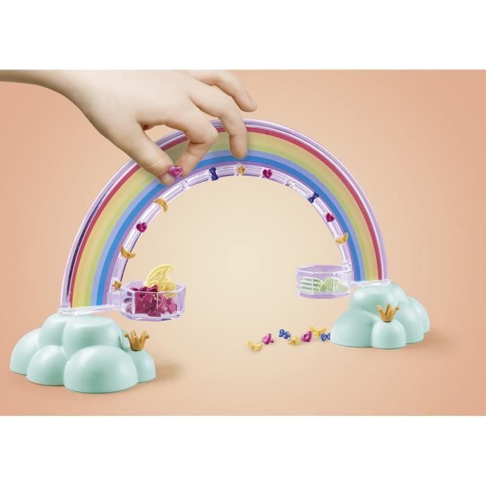 PLAYMOBIL 71361 Cavallo alato da decorare - Princess Magic - Con una principessa, un cavaliere e un arcobaleno da decorare - Dai 4 anni in su