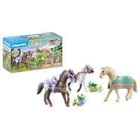 PLAYMOBIL 71356 3 cavalli Morgan, Quarter Horse e Shagya - Cavalli della cascata - Dai 5 anni in su