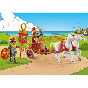 PLAYMOBIL 71543 Asterix: Cesare con carro e cavalli