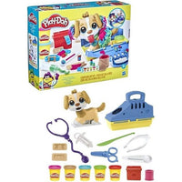 PLAY-DOH - Box - Lo studio veterinario con cane, valigetta, 10 attrezzi e 5 colori